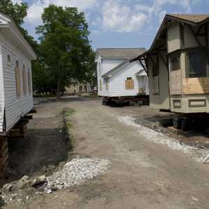 Preparing the buildings of Pioneer Settlement for storage